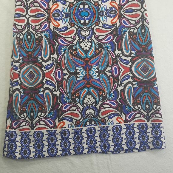 London Times Dress Womens 4 Sleeveless V-Neck Multi-Color Paisley Office‎ Work - Picture 3 of 8
